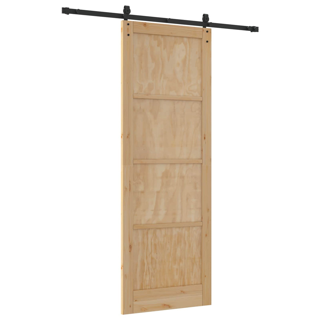 Skydedør ORKDAL Naturfarvet og sort 83 x 232 cm