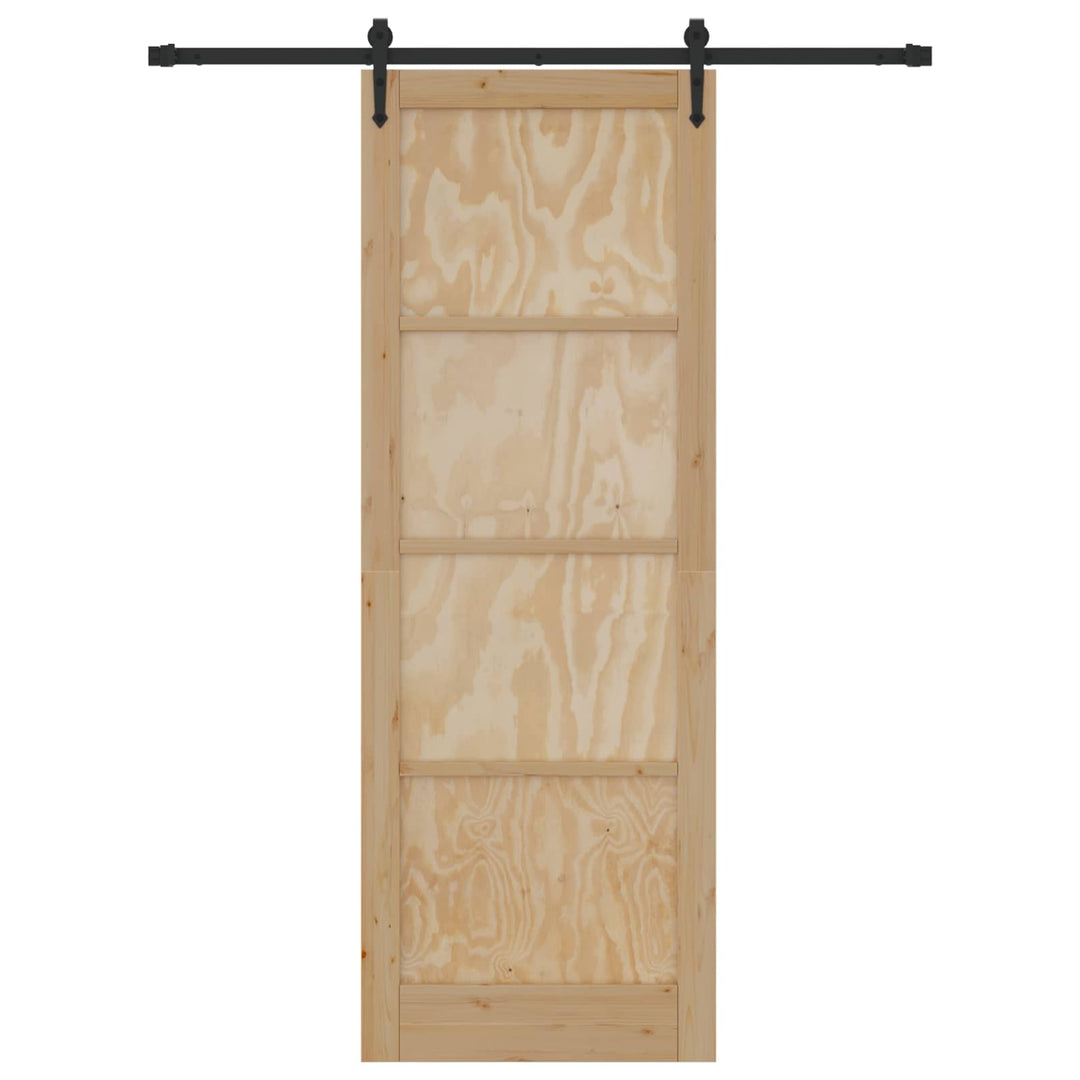 Skydedør ORKDAL Naturfarvet og sort 83 x 232 cm