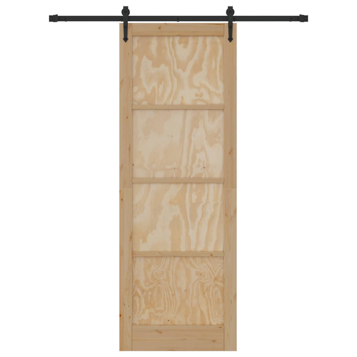 Skydedør ORKDAL Naturfarvet og sort 83 x 232 cm