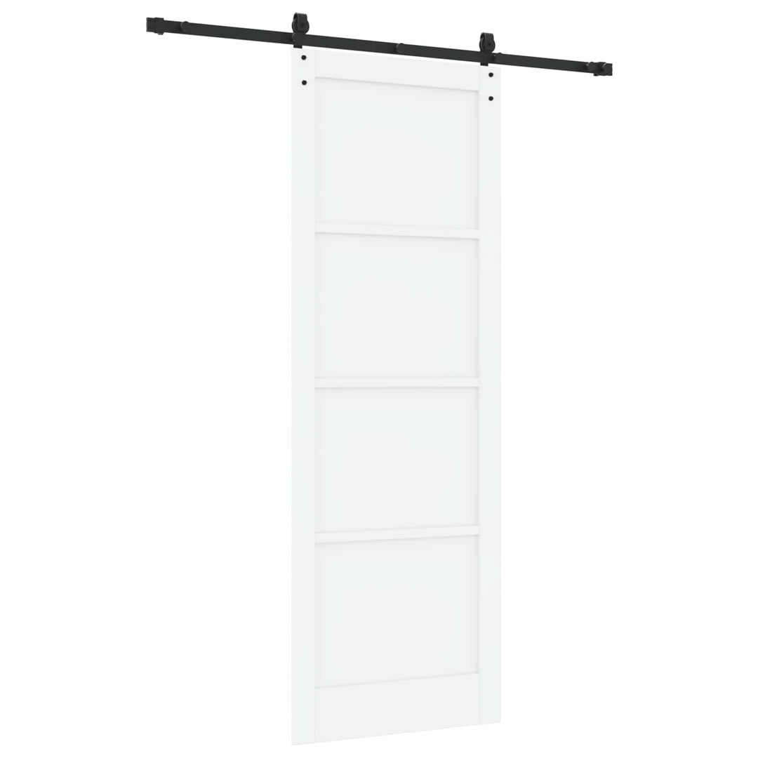 Skydedør ORKDAL Hvid og sort 83 x 232 cm Massivt fyrretræ
