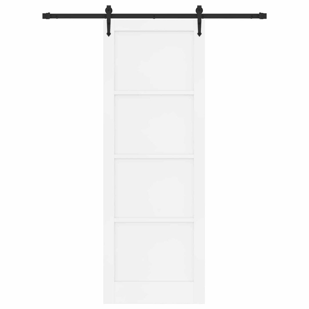 Skydedør ORKDAL Hvid og sort 83 x 232 cm Massivt fyrretræ