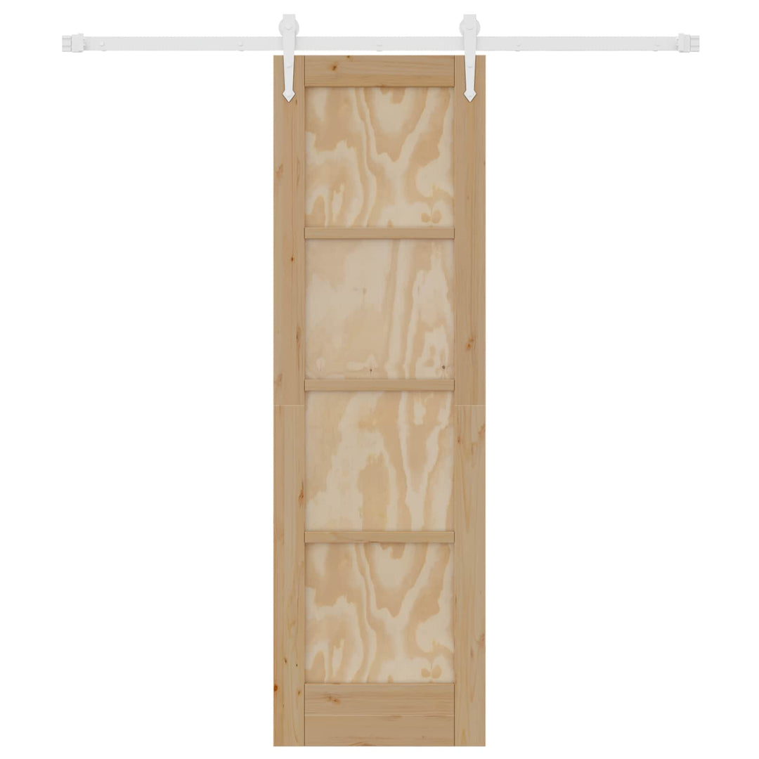 Skydedør ORKDAL Natur og hvid 61 x 198,5 cm Massivt fyrretræ