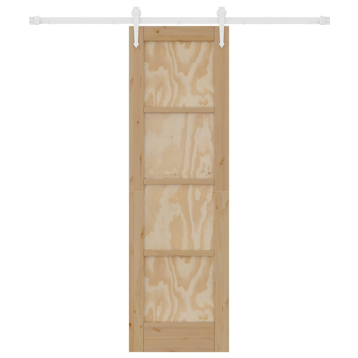 Skydedør ORKDAL Natur og hvid 61 x 198,5 cm Massivt fyrretræ