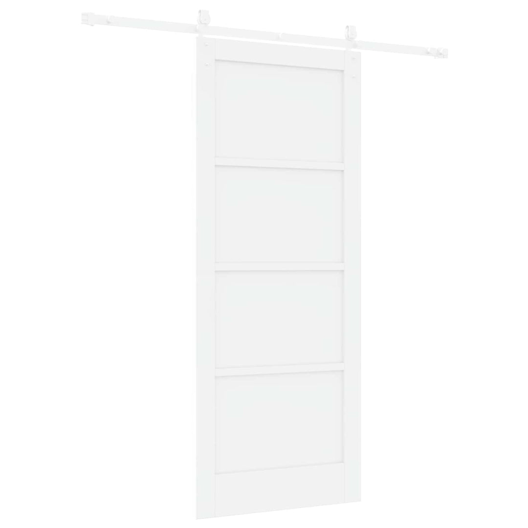 Skydedør ORKDAL Hvid 83 x 202 cm Massivt fyrretræ