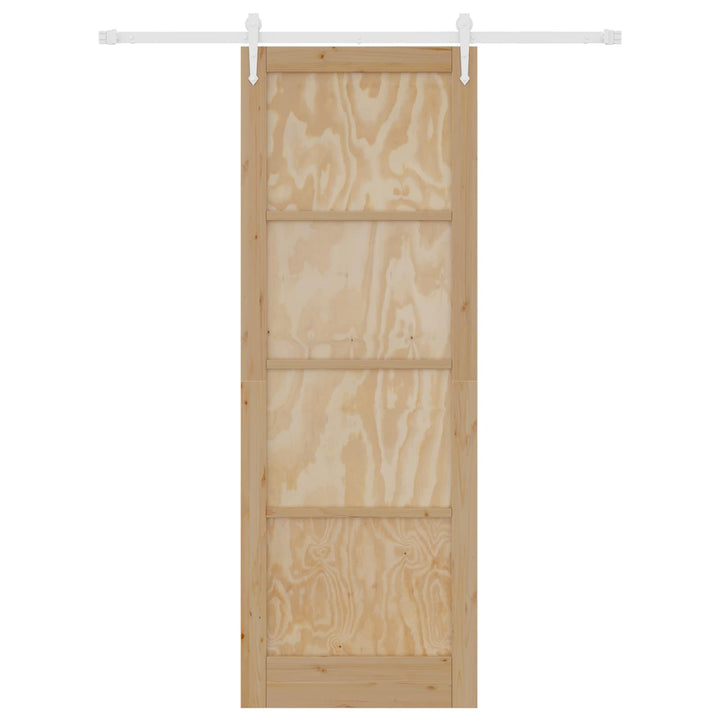 Skydedør ORKDAL 83 x 232 cm Massivt fyrretræ Natur og hvid