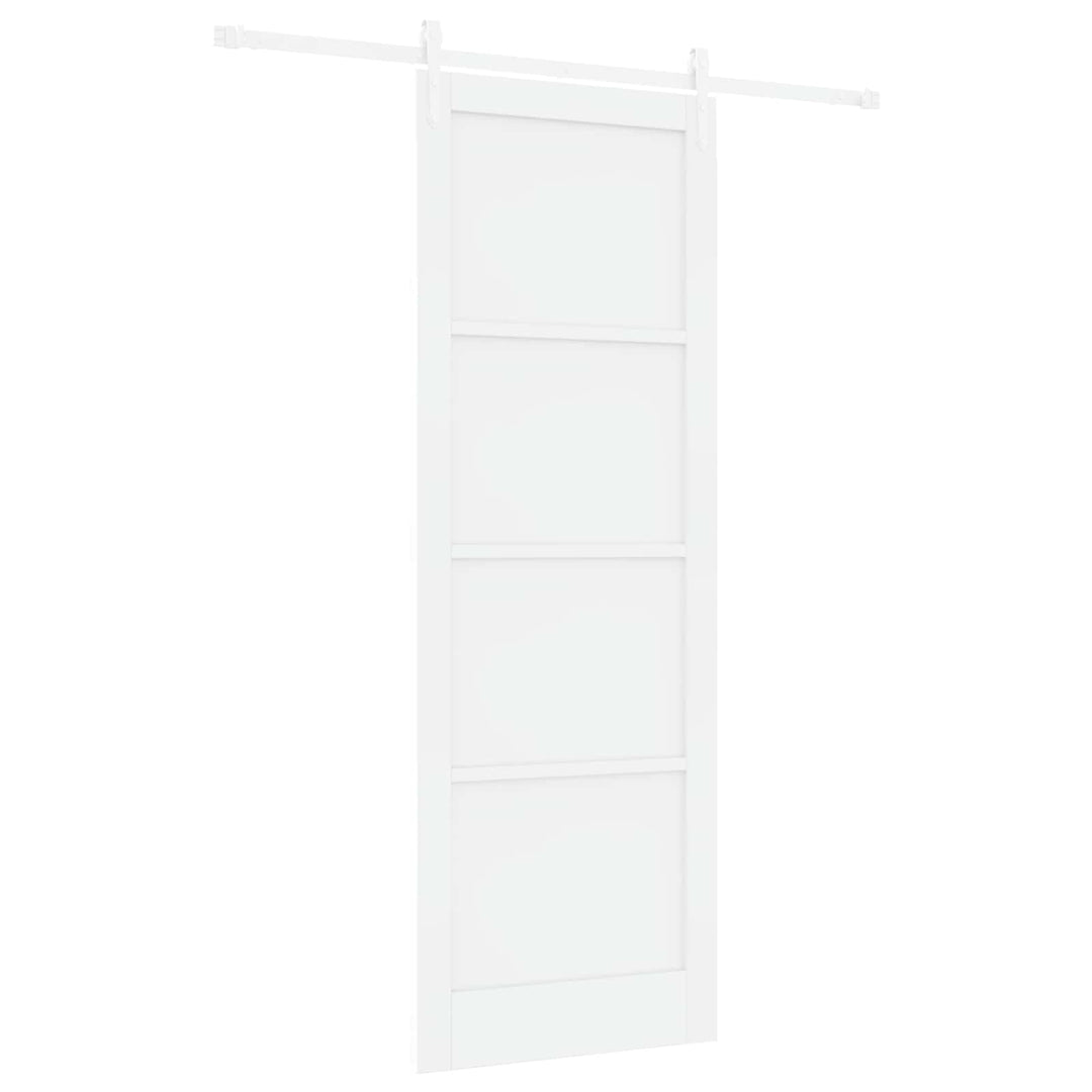 Skydedør ORKDAL Hvid 83 x 232 cm Massivt fyrretræ