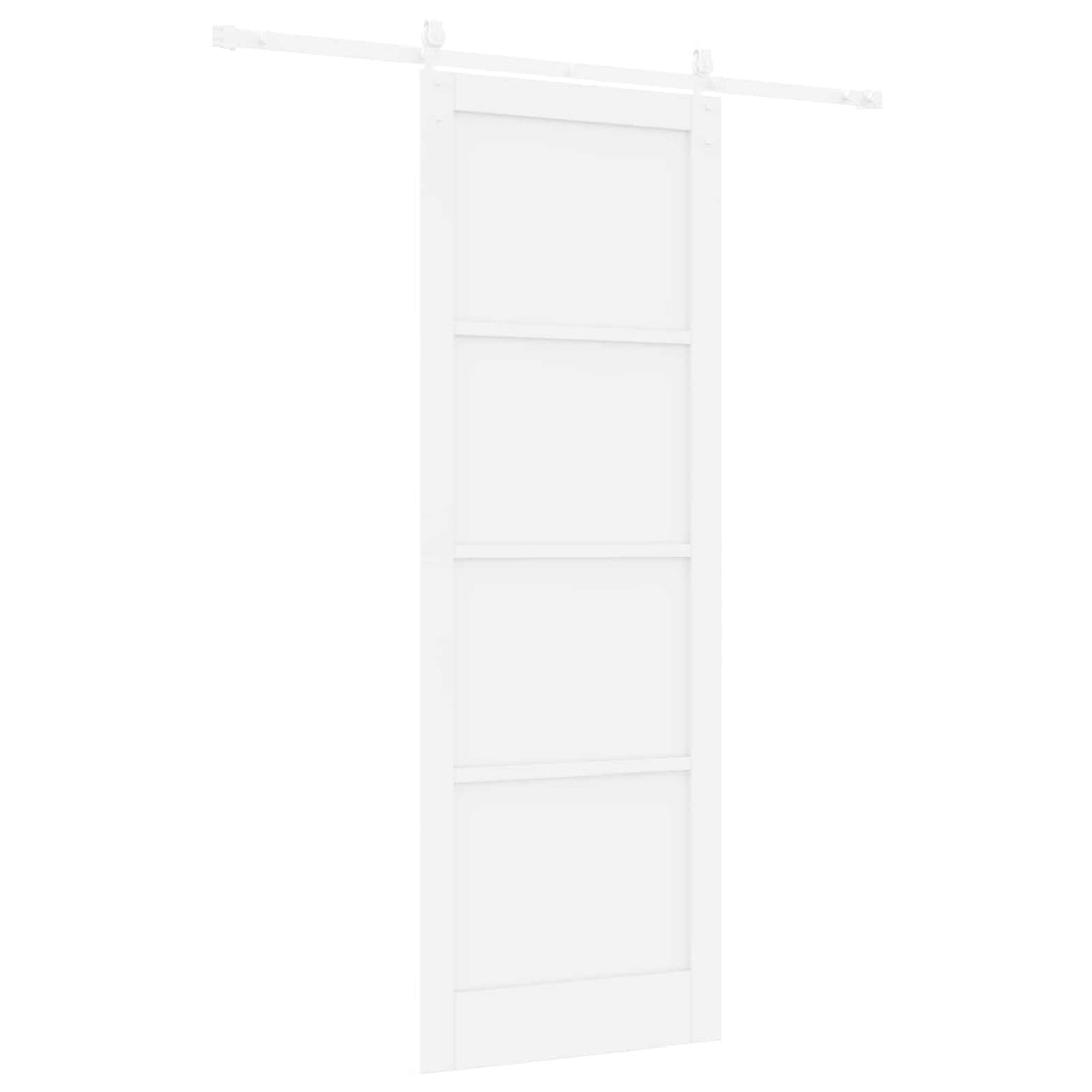 Skydedør ORKDAL Hvid 83 x 232 cm Massivt fyrretræ