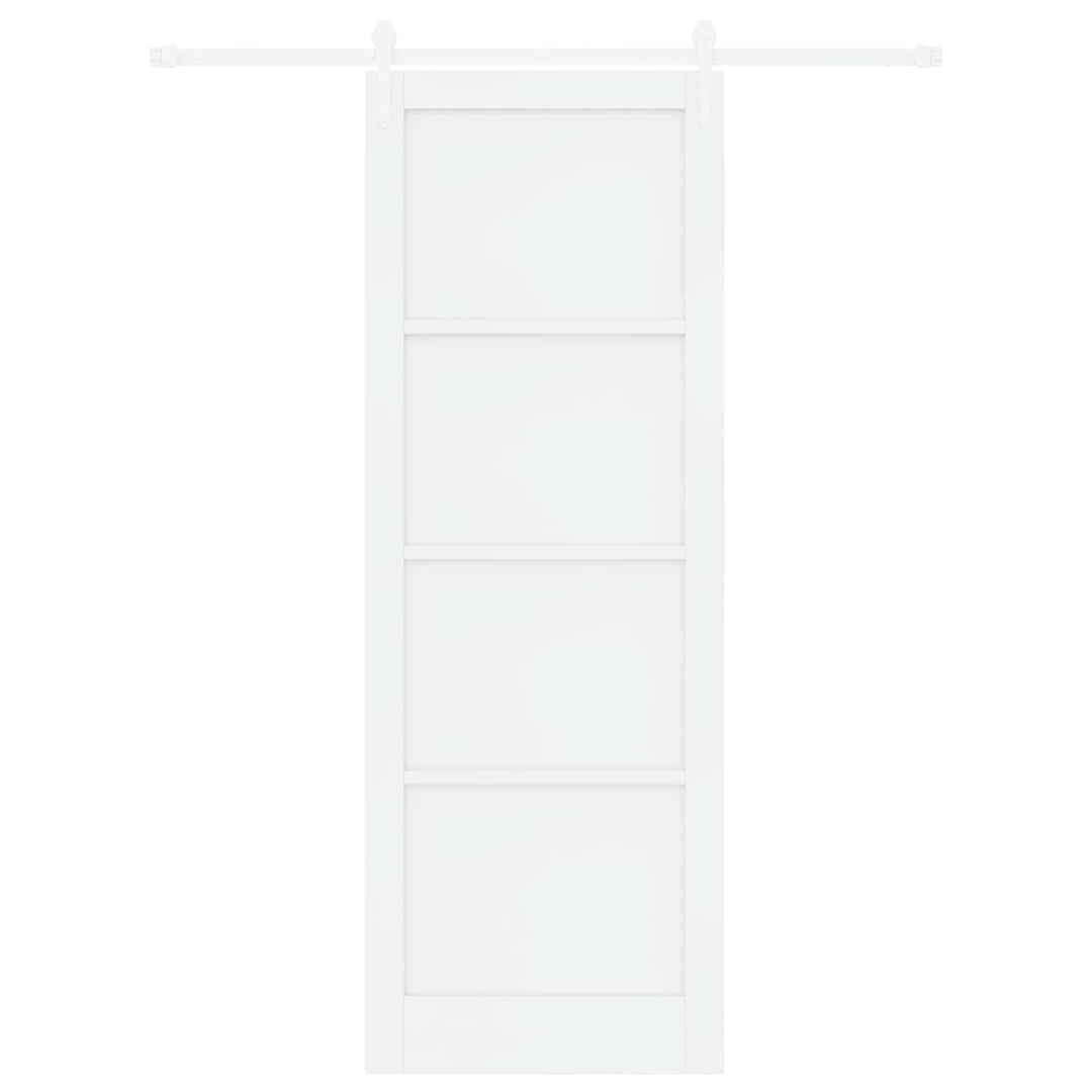 Skydedør ORKDAL Hvid 83 x 232 cm Massivt fyrretræ