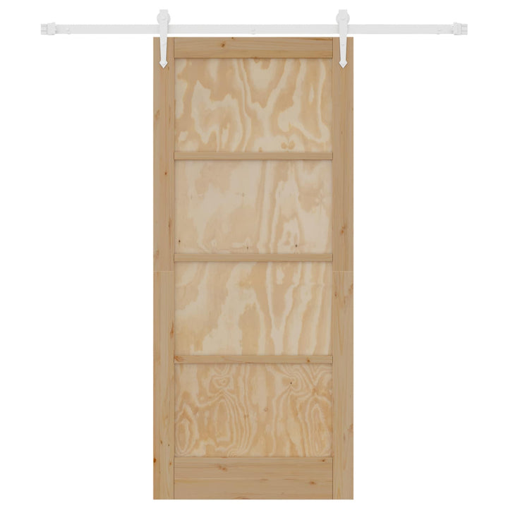 Skydedør ORKDAL Natur og hvid 86 x 198,5 cm Massivt fyrretræ