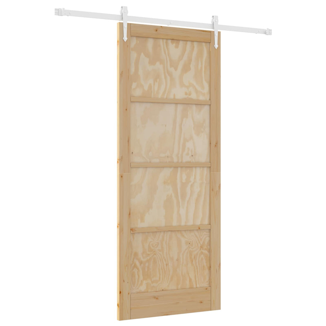 Skydedør ORKDAL Natur og hvid 86 x 211 cm Massivt fyrretræ