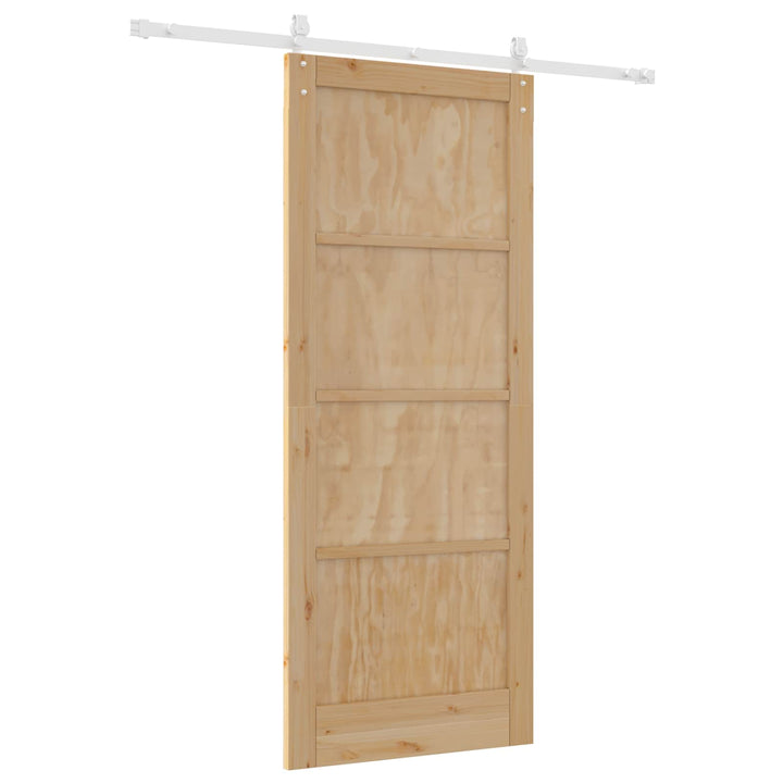 Skydedør ORKDAL Natur og hvid 86 x 211 cm Massivt fyrretræ