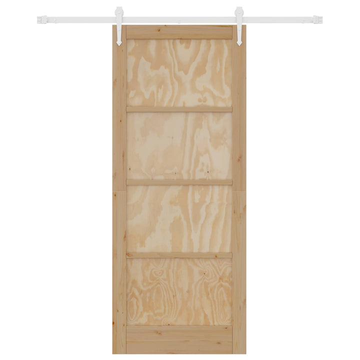 Skydedør ORKDAL Natur og hvid 86 x 211 cm Massivt fyrretræ