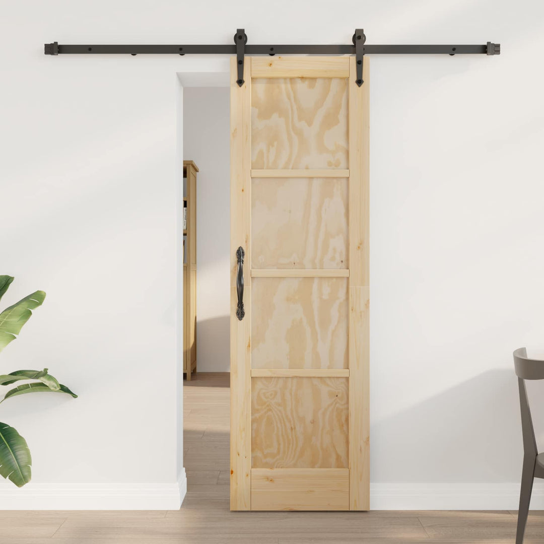 Skydedør ORKDAL Naturfarvet og sort 61 x 198,5 cm