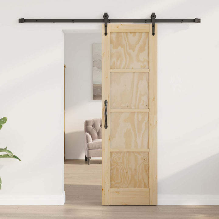 Skydedør ORKDAL Naturfarvet og sort 61 x 198,5 cm
