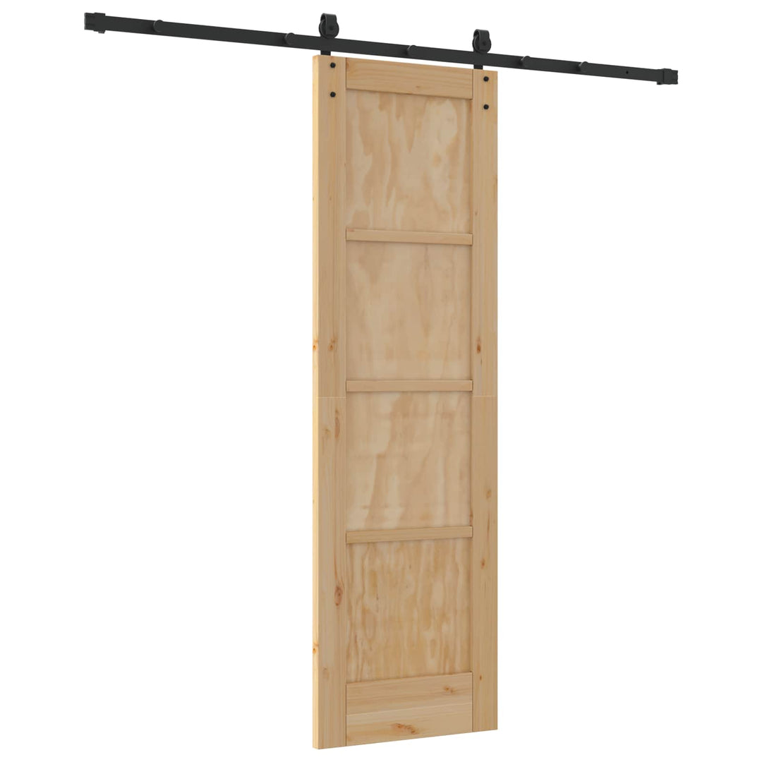 Skydedør ORKDAL Naturfarvet og sort 61 x 198,5 cm
