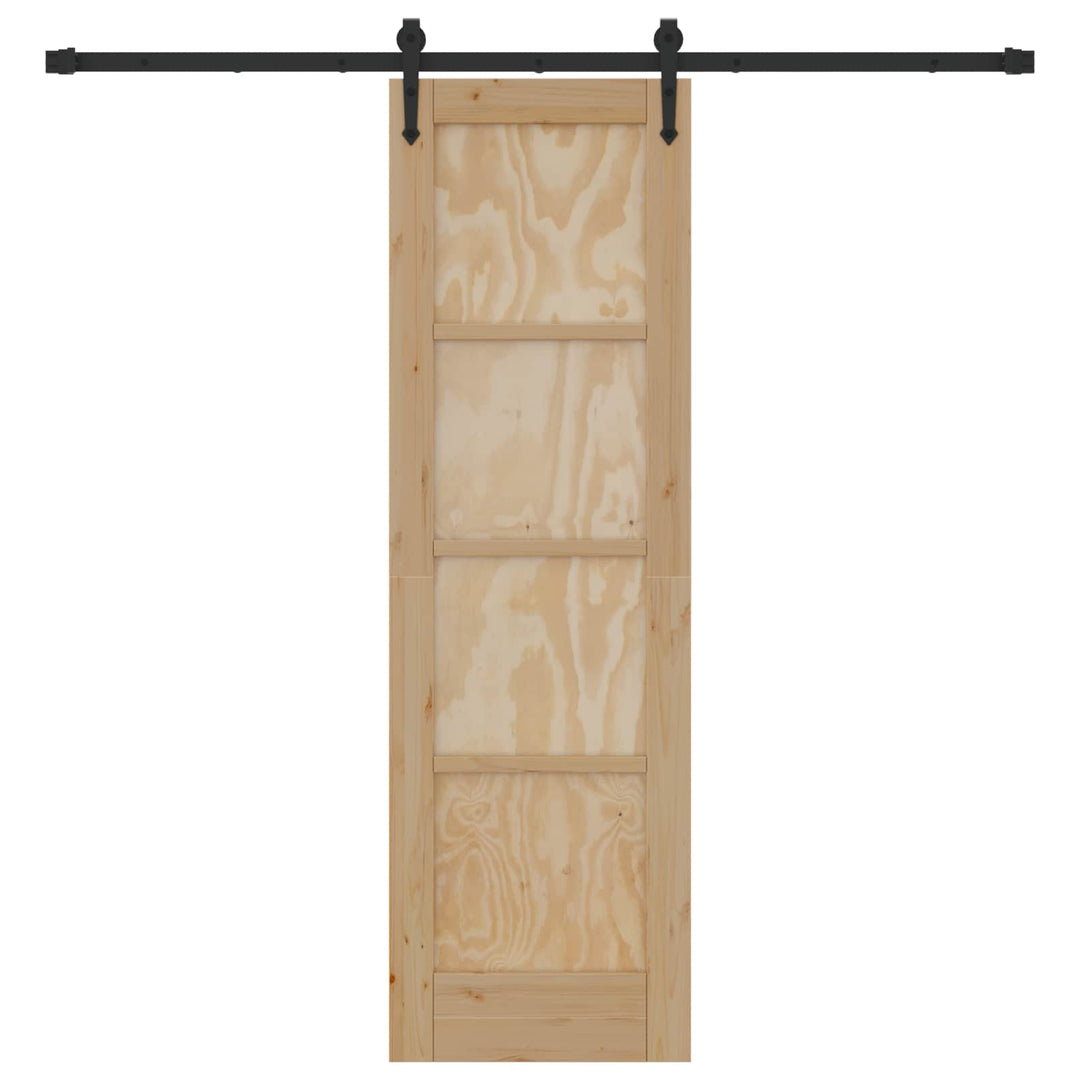 Skydedør ORKDAL Naturfarvet og sort 61 x 198,5 cm