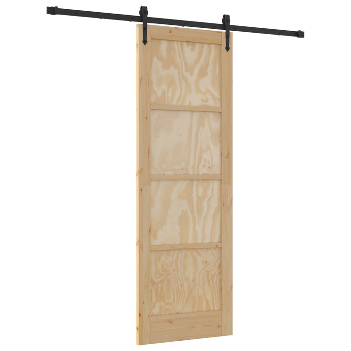 Skydedør ORKDAL Naturfarvet og sort 73,5 x 211 cm
