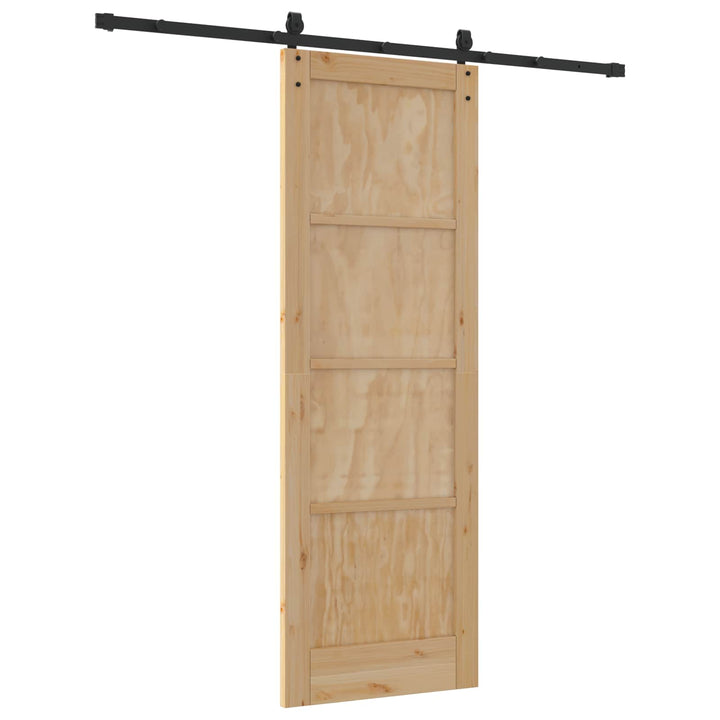 Skydedør ORKDAL Naturfarvet og sort 73,5 x 211 cm