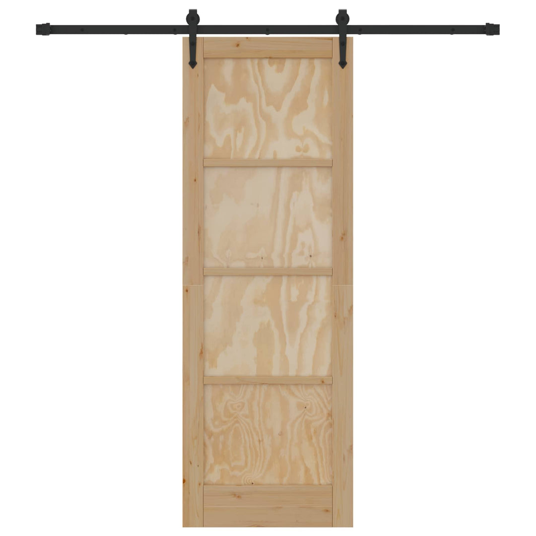 Skydedør ORKDAL Naturfarvet og sort 73,5 x 211 cm
