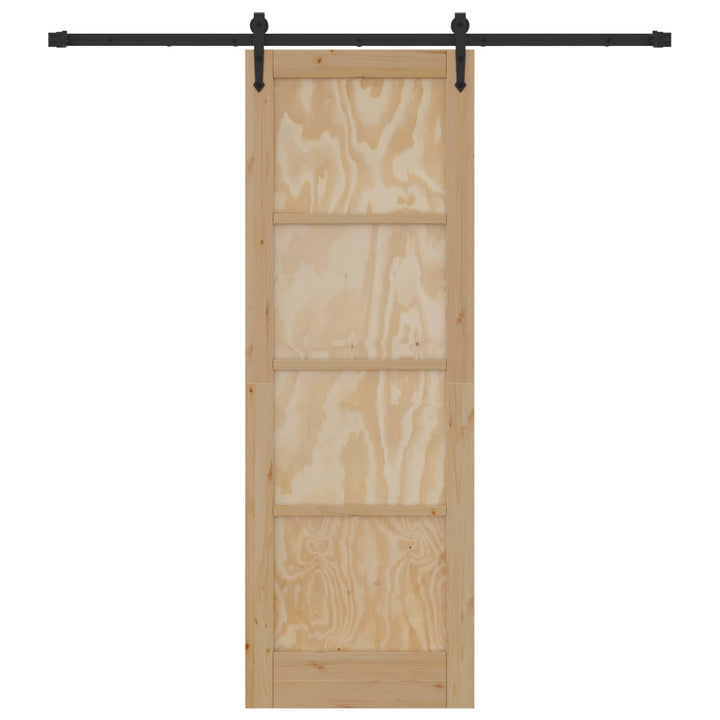Skydedør ORKDAL Naturfarvet og sort 73,5 x 211 cm