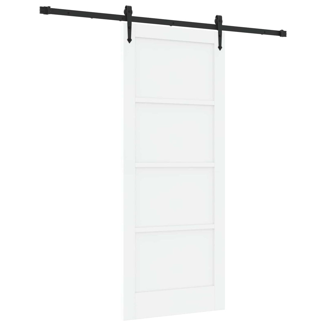 Skydedør ORKDAL Hvid og sort 83 x 202 cm Massivt fyrretræ