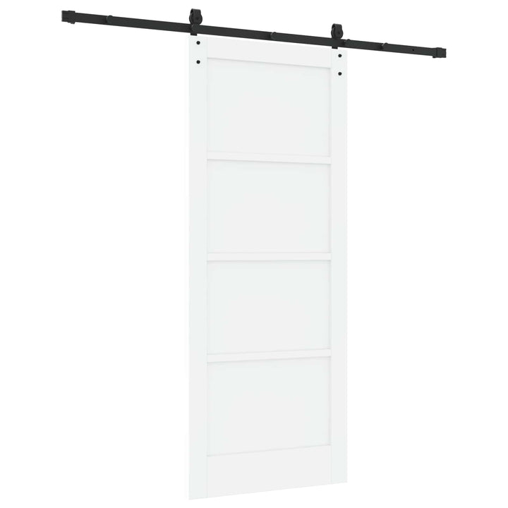 Skydedør ORKDAL Hvid og sort 83 x 202 cm Massivt fyrretræ