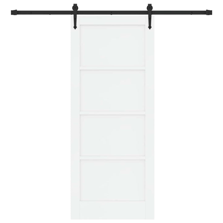 Skydedør ORKDAL Hvid og sort 83 x 202 cm Massivt fyrretræ