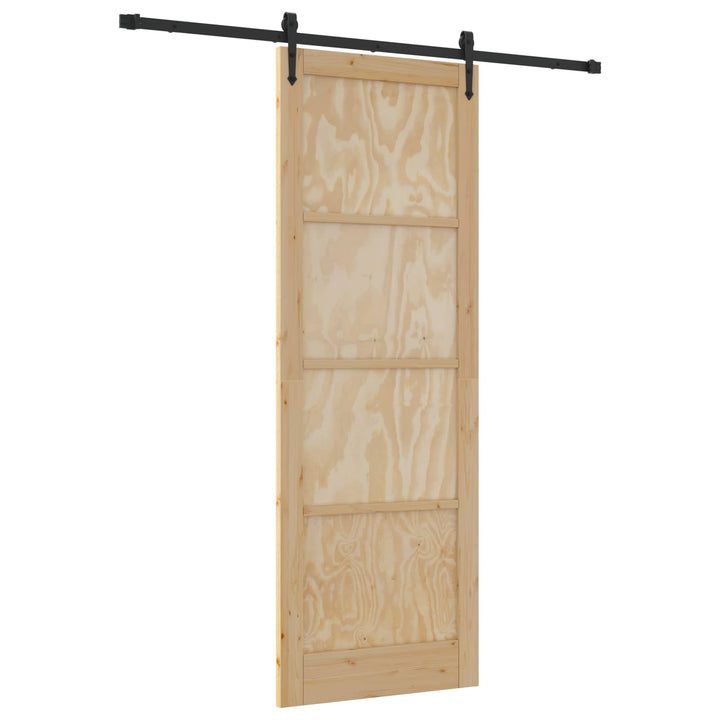 Skydedør ORKDAL Naturfarvet og sort 83 x 232 cm