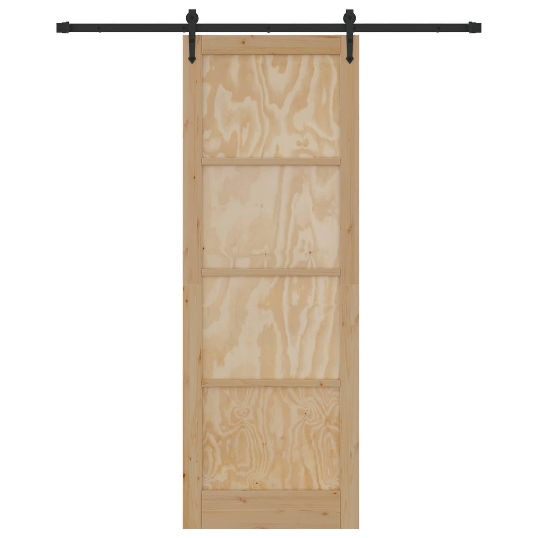 Skydedør ORKDAL Naturfarvet og sort 83 x 232 cm