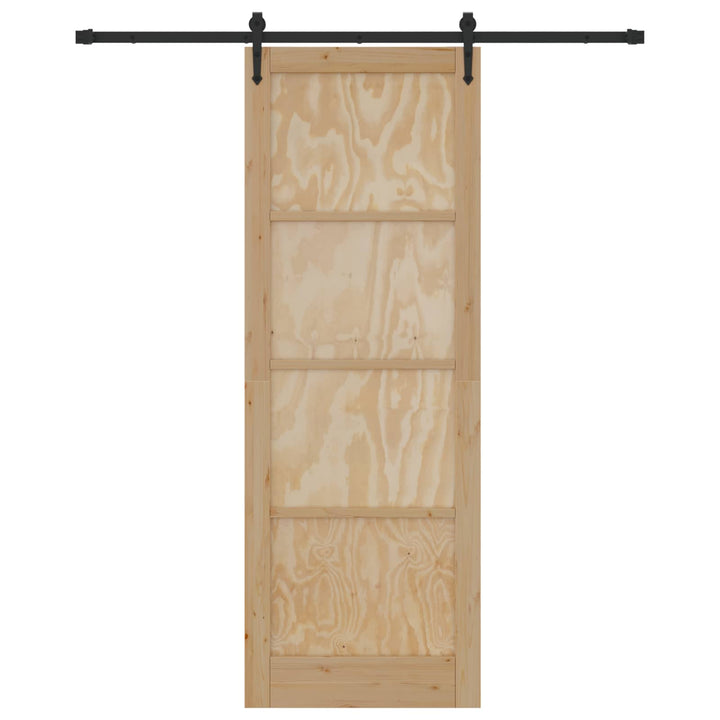 Skydedør ORKDAL Naturfarvet og sort 83 x 232 cm