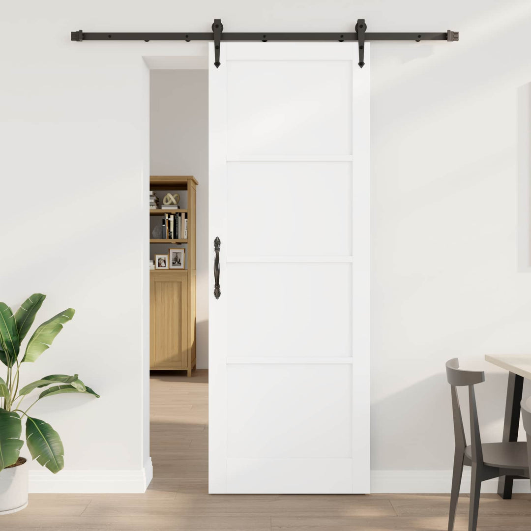 Skydedør ORKDAL Hvid og sort 83 x 232 cm Massivt fyrretræ