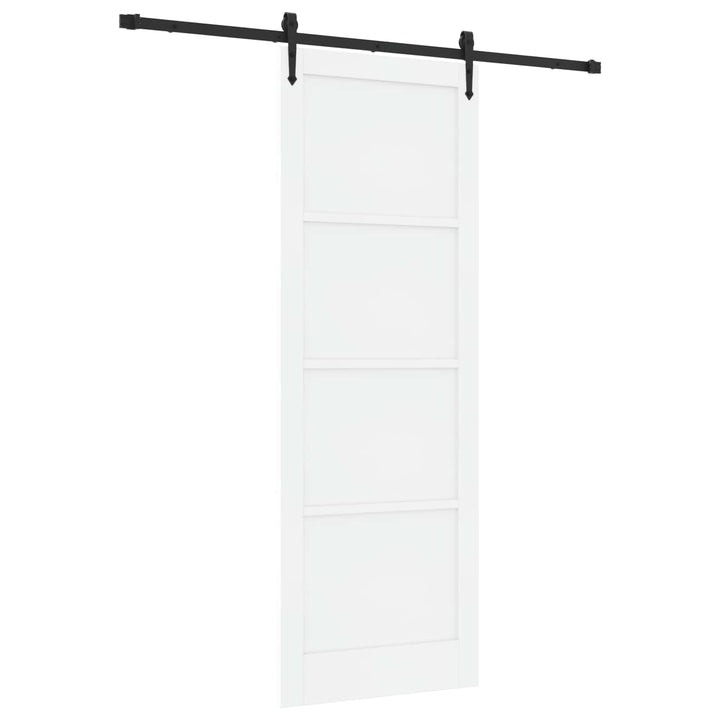 Skydedør ORKDAL Hvid og sort 83 x 232 cm Massivt fyrretræ