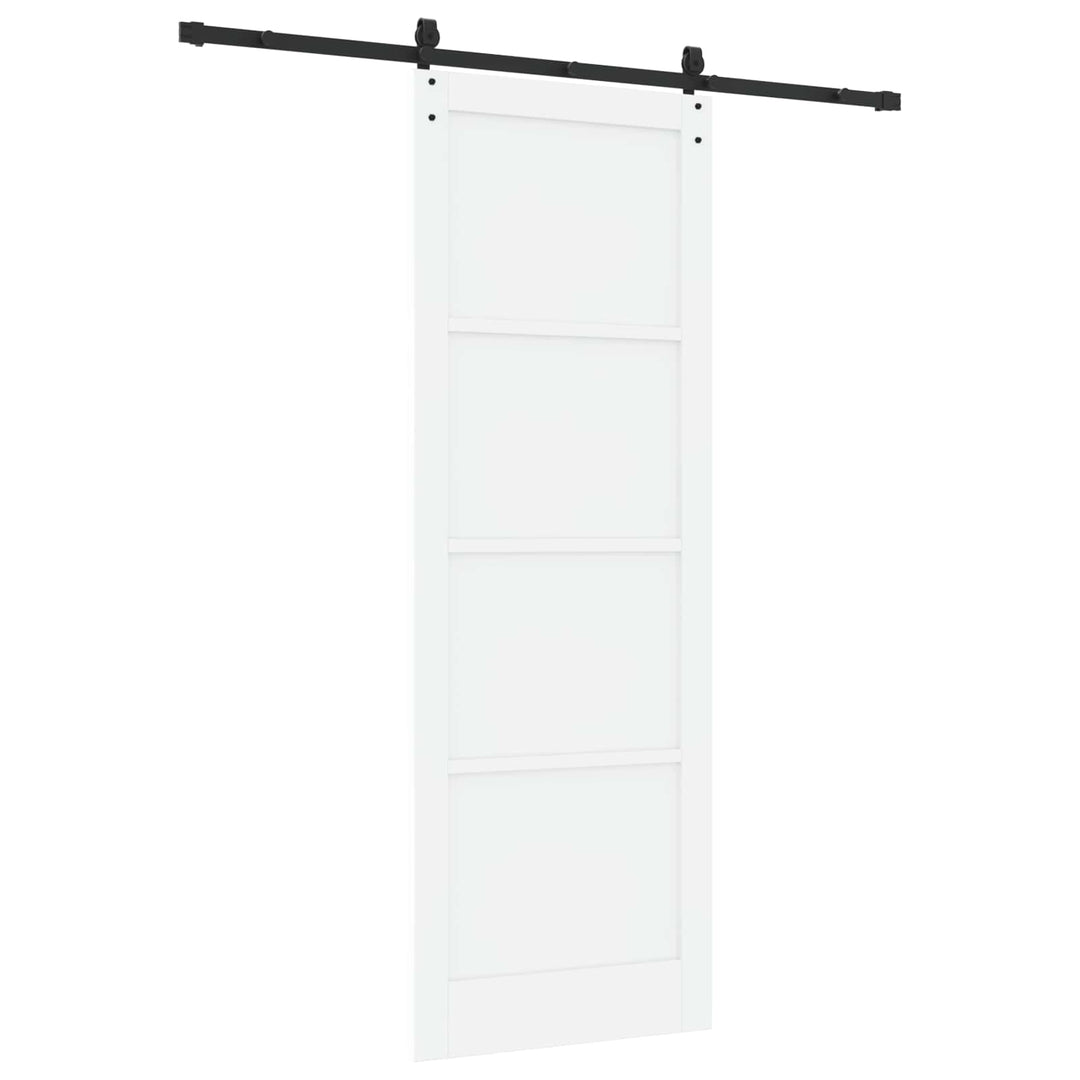 Skydedør ORKDAL Hvid og sort 83 x 232 cm Massivt fyrretræ