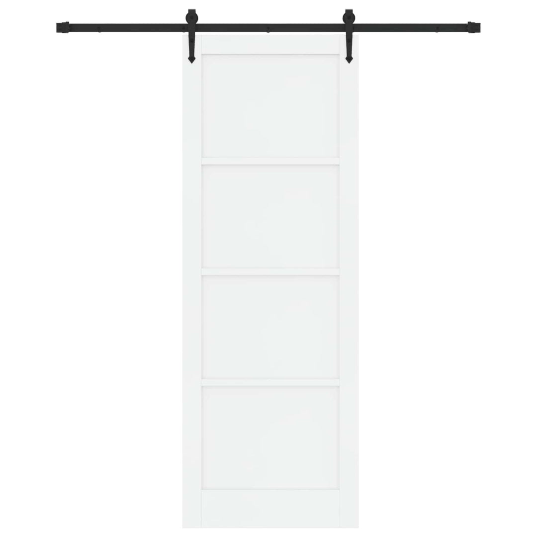 Skydedør ORKDAL Hvid og sort 83 x 232 cm Massivt fyrretræ