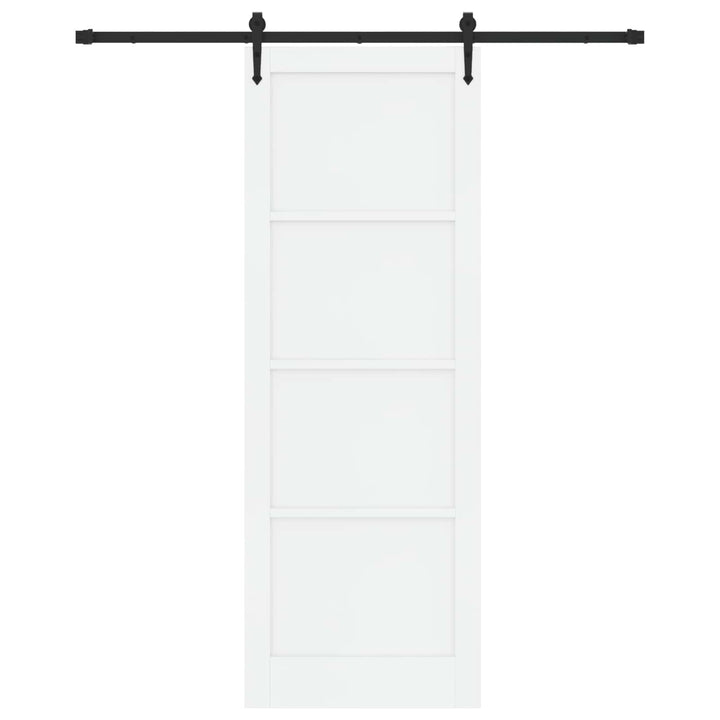 Skydedør ORKDAL Hvid og sort 83 x 232 cm Massivt fyrretræ