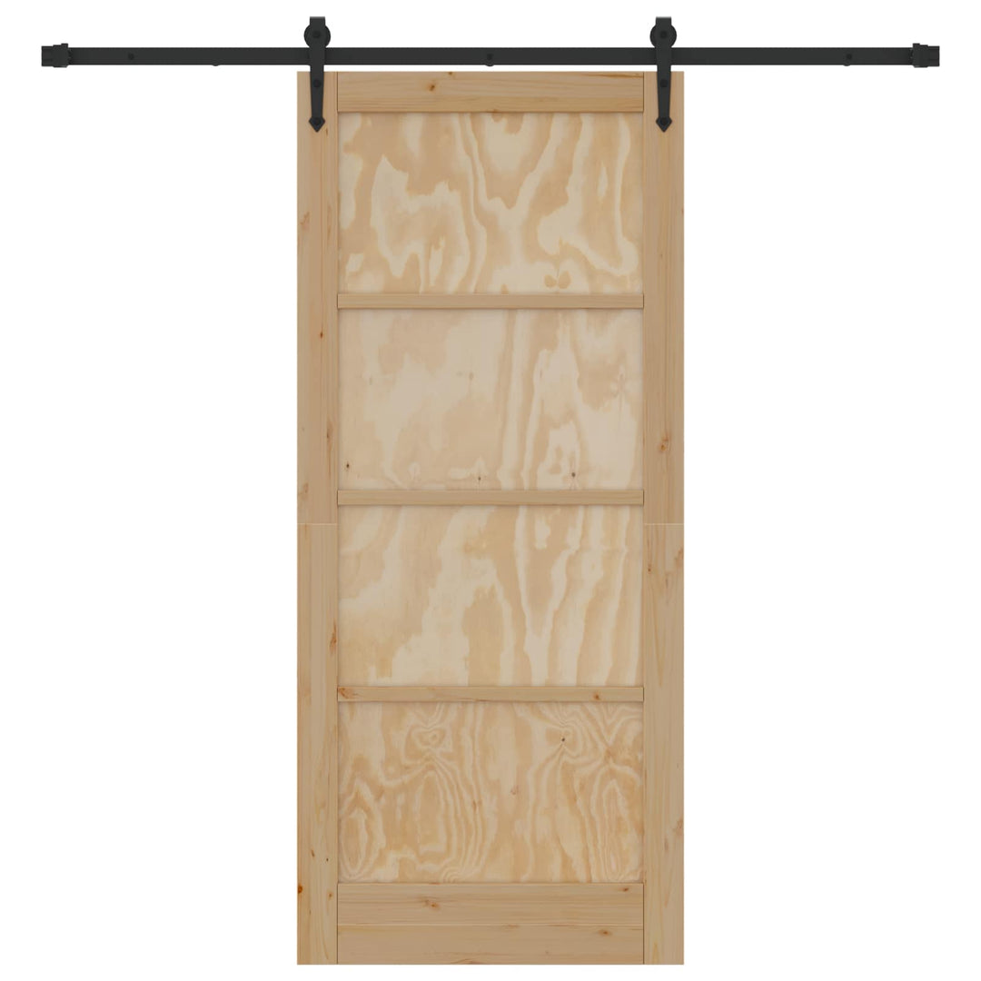 Skydedør ORKDAL Naturfarvet og sort 86 x 198,5 cm