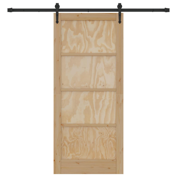 Skydedør ORKDAL Naturfarvet og sort 86 x 198,5 cm