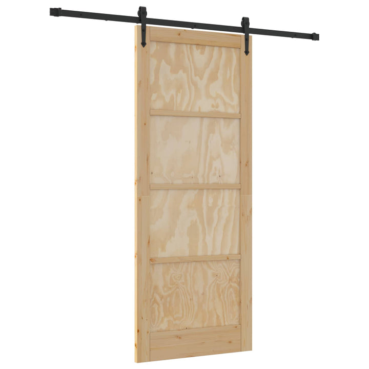 Skydedør ORKDAL Naturfarvet og sort 86 x 211 cm