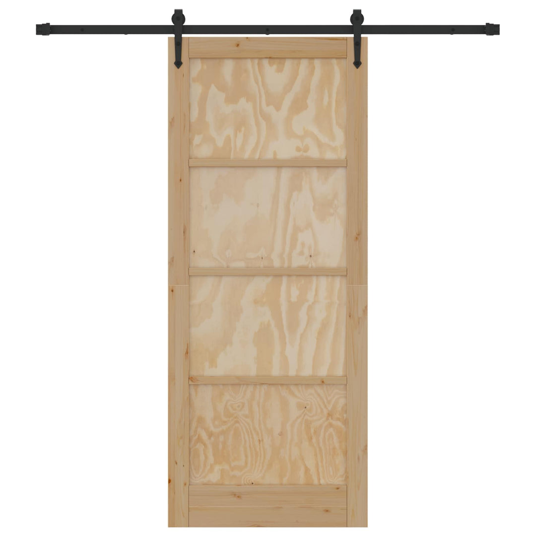 Skydedør ORKDAL Naturfarvet og sort 86 x 211 cm