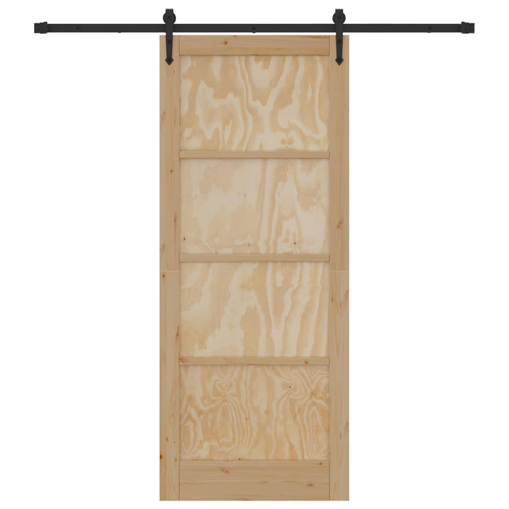 Skydedør ORKDAL Naturfarvet og sort 86 x 211 cm