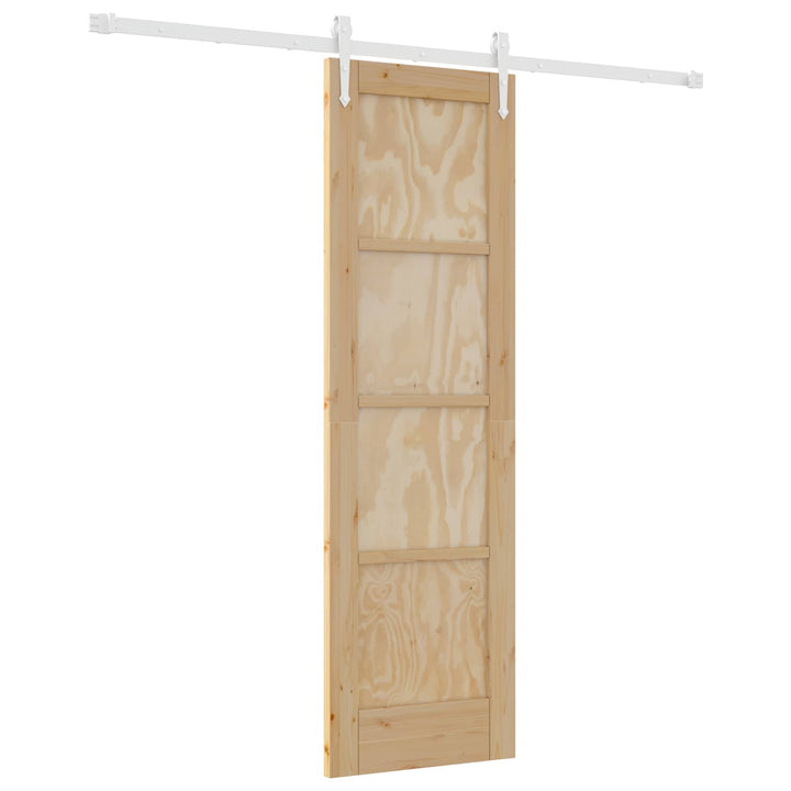 Skydedør ORKDAL Natur og hvid 61 x 198,5 cm Massivt fyrretræ