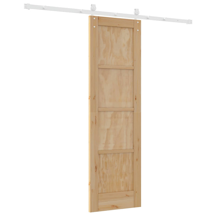 Skydedør ORKDAL Natur og hvid 61 x 198,5 cm Massivt fyrretræ