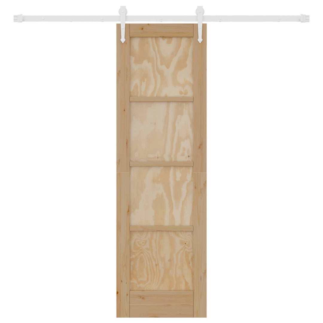 Skydedør ORKDAL Natur og hvid 61 x 198,5 cm Massivt fyrretræ
