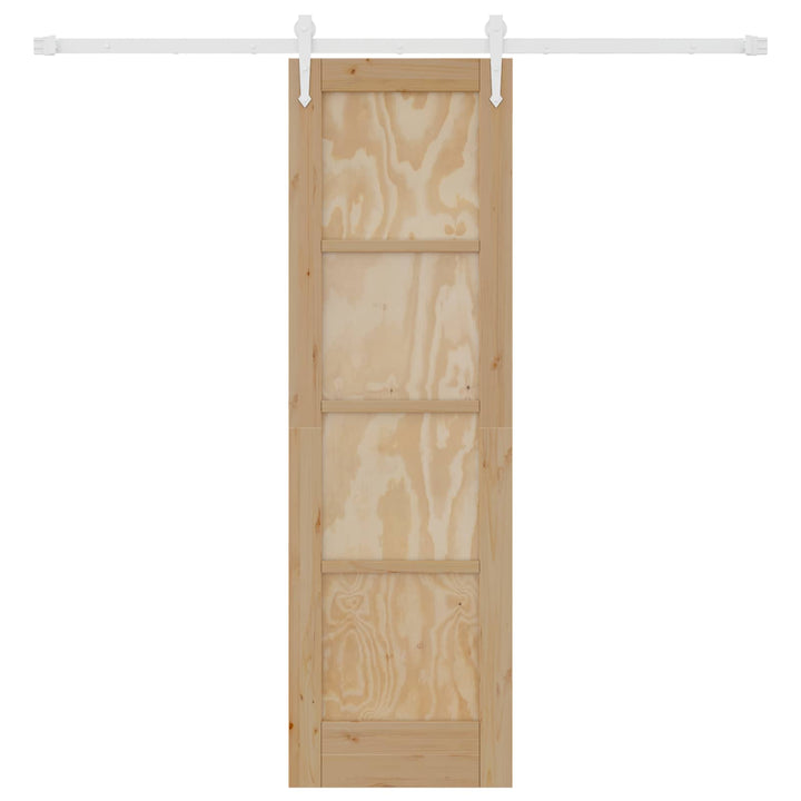 Skydedør ORKDAL Natur og hvid 61 x 198,5 cm Massivt fyrretræ