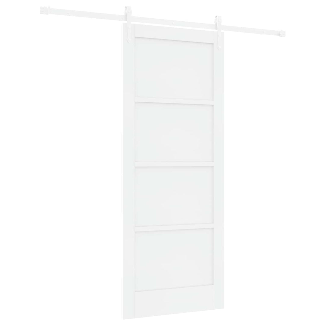 Skydedør ORKDAL Hvid 83 x 202 cm Massivt fyrretræ