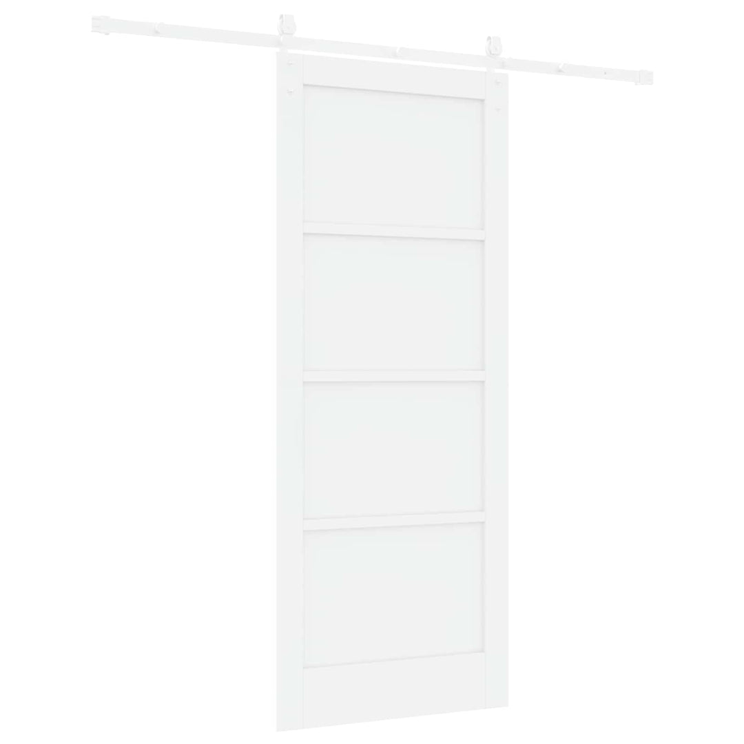 Skydedør ORKDAL Hvid 83 x 202 cm Massivt fyrretræ