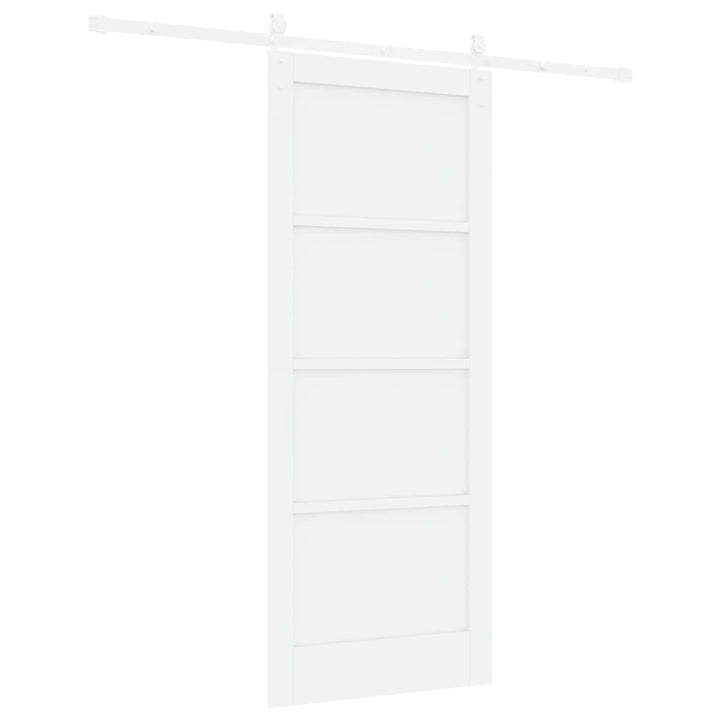 Skydedør ORKDAL Hvid 83 x 202 cm Massivt fyrretræ