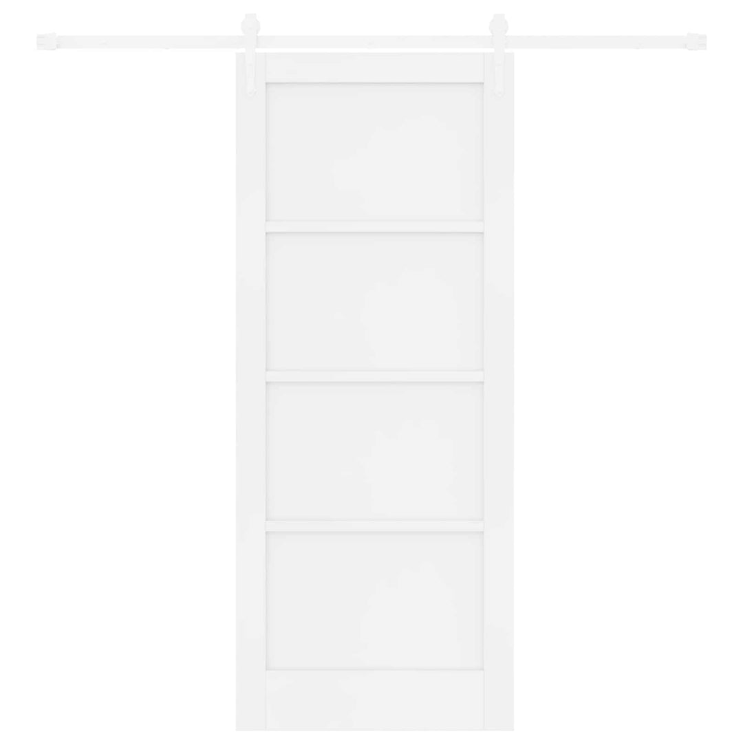 Skydedør ORKDAL Hvid 83 x 202 cm Massivt fyrretræ
