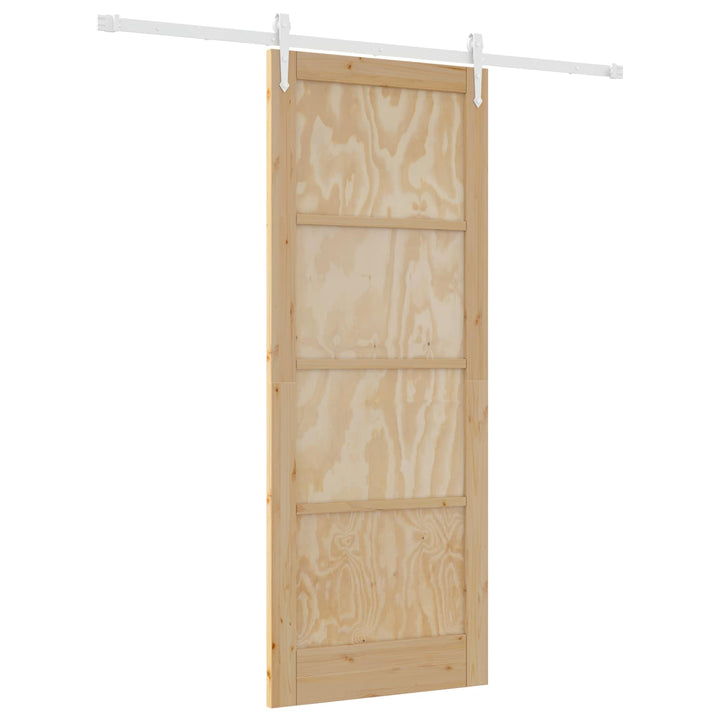 Skydedør ORKDAL Natur og hvid 83 x 211 cm Massivt fyrretræ