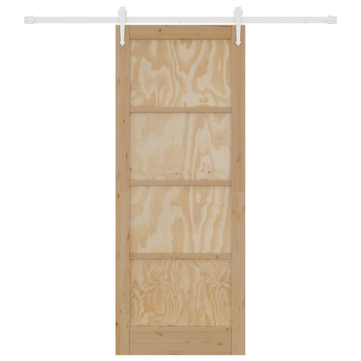 Skydedør ORKDAL Natur og hvid 83 x 211 cm Massivt fyrretræ